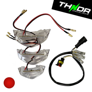 Verlichting Claxonneus LED THNDR Rood | Vespa Sprint / Primavera - AE-trading