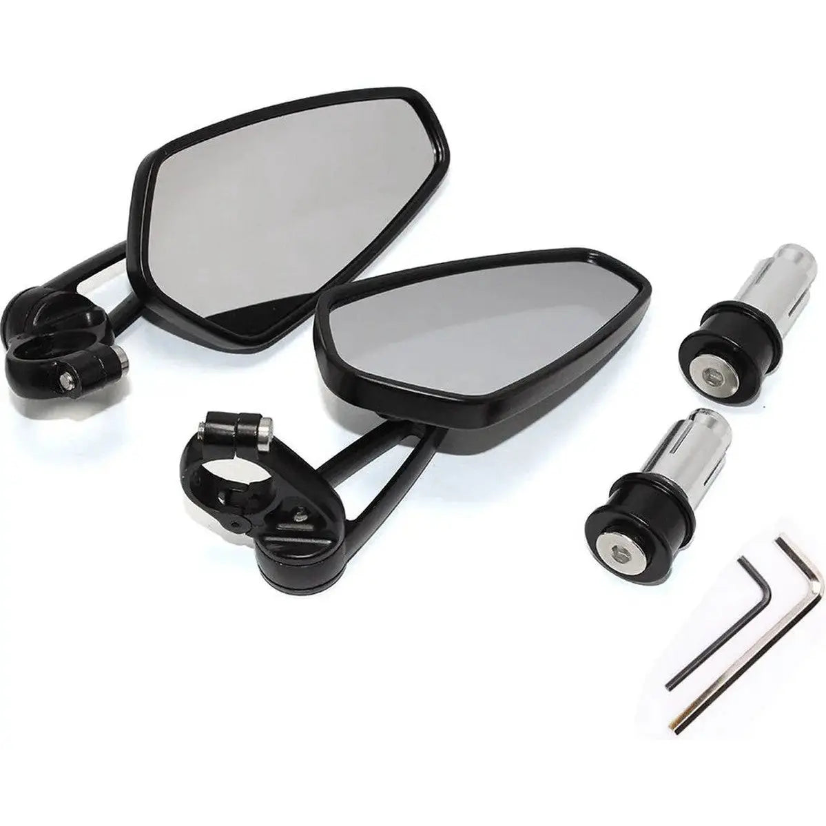 Anroc bar-end spiegels zwart — scooter & motor (set) - AE-trading