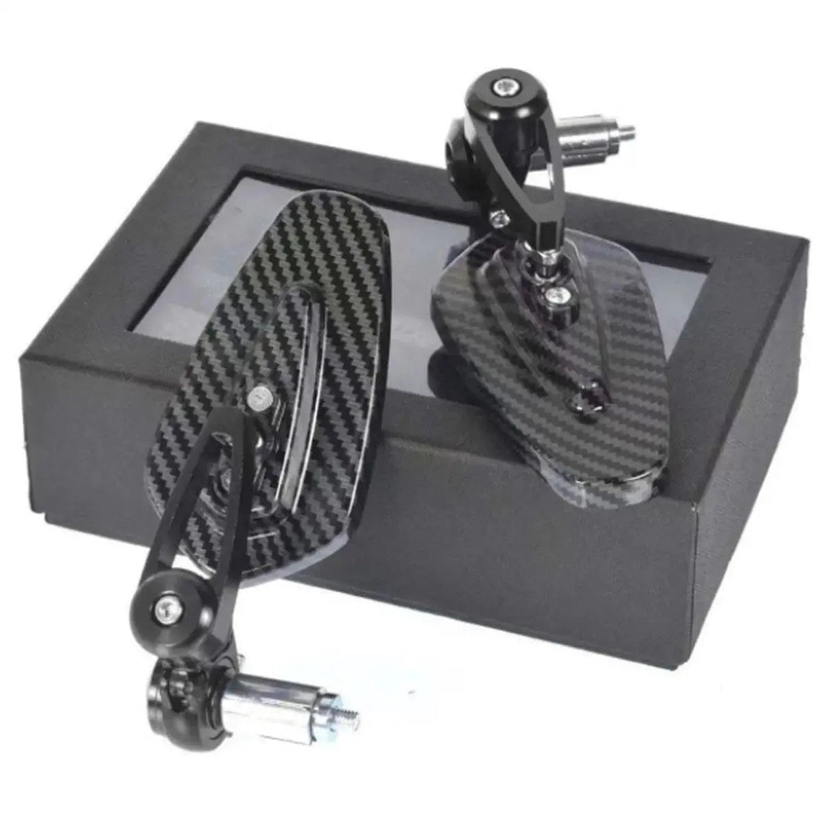 Anroc bar-end spiegels carbon — scooter & motor (set) - AE-trading