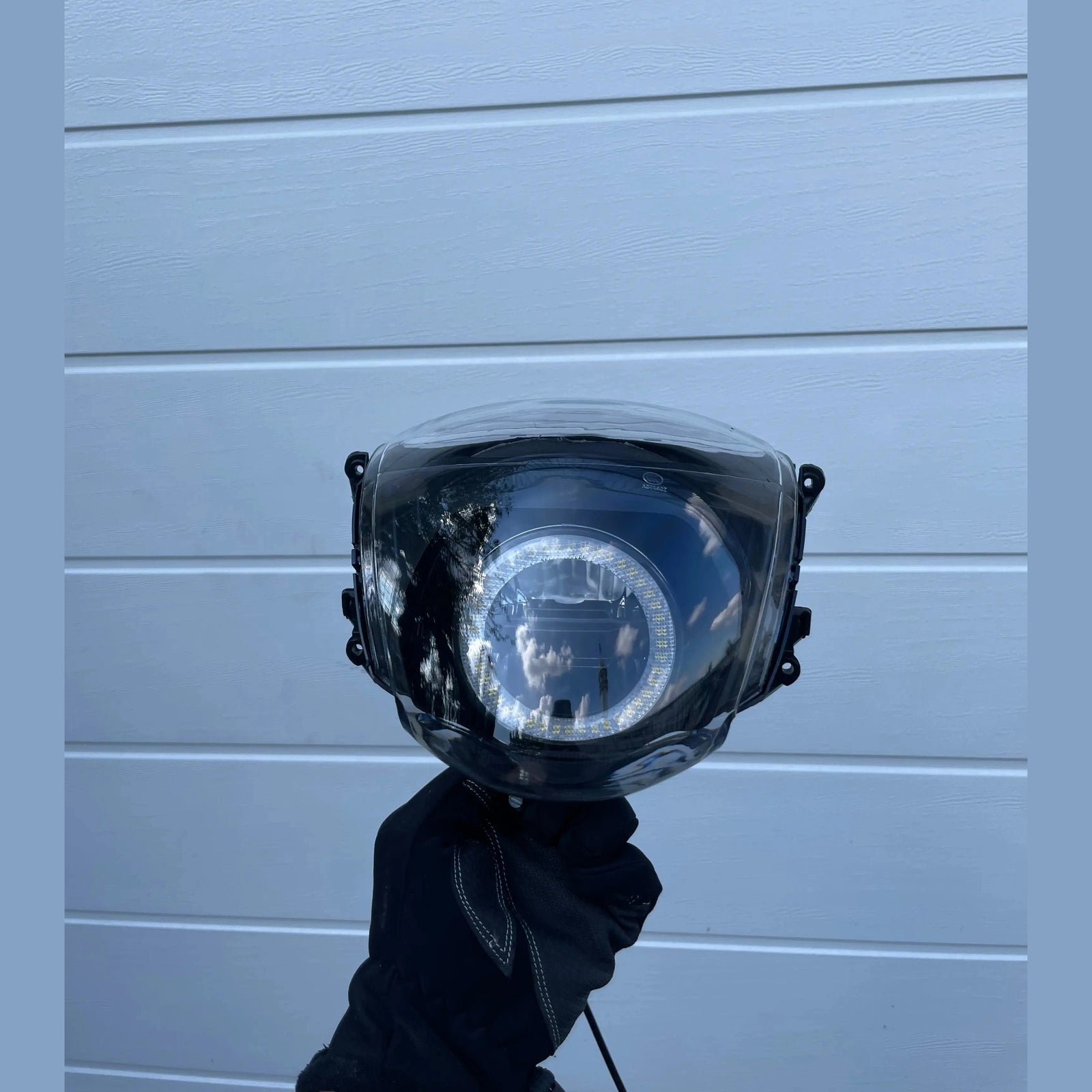 Led Angel Eye Piaggio Zip in koplamp unit - AE-trading