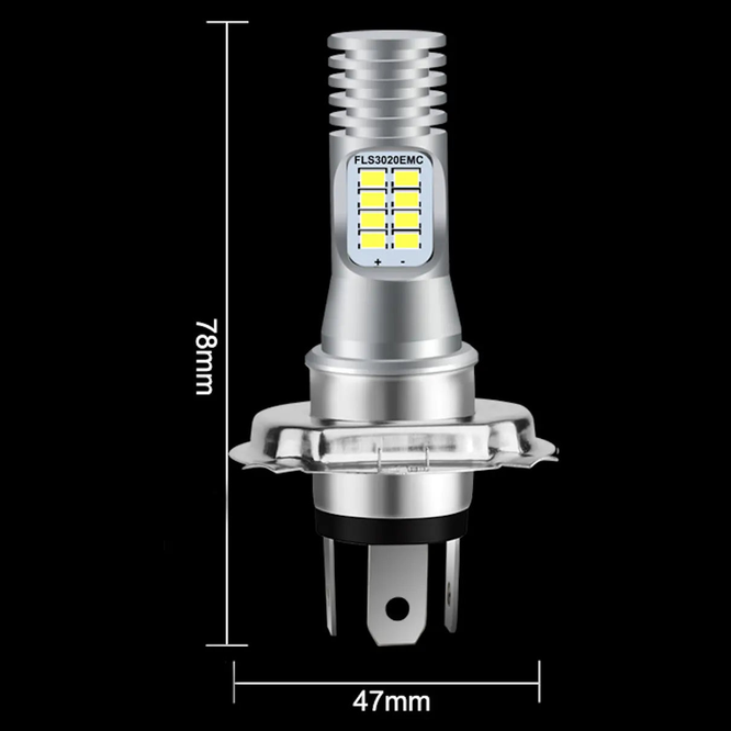 Led verlichting koplamp auto motor scooter AC H4 - AE-trading