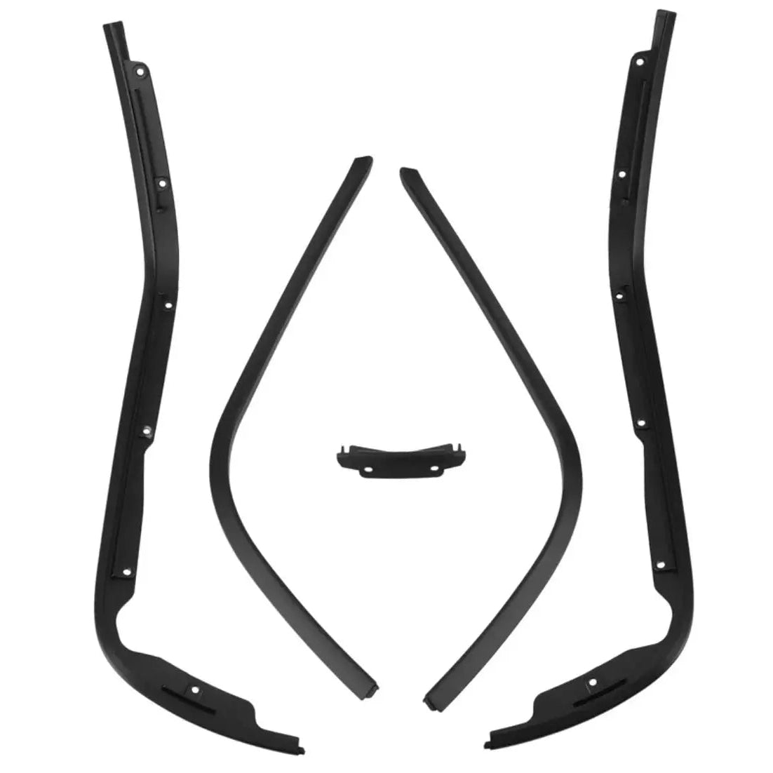 Sierlijst set Vespa Sprint & Primavera zwart beenschild + treeplank