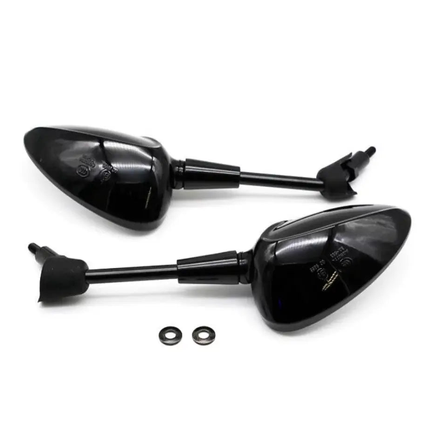 Spiegels Vespa Sprint glans zwart kort spiegelset - Anroc - AE-trading