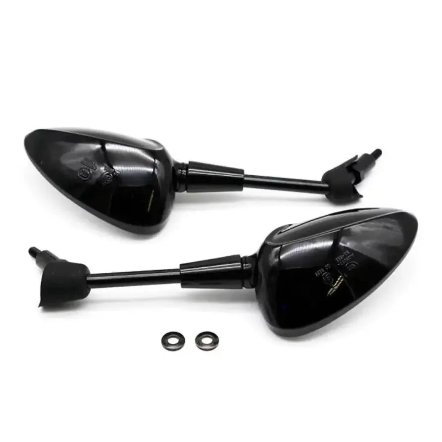 Anroc spiegelset Vespa Sprint — kort, glans zwart - AE-trading