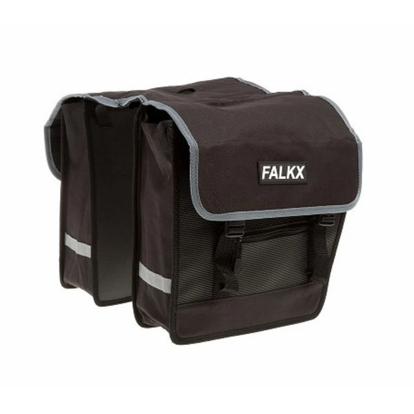 FALKX Electra Tas dubbel zwart. afmetingen 32x33x13cm. totaal inhoud 26L - AE-trading