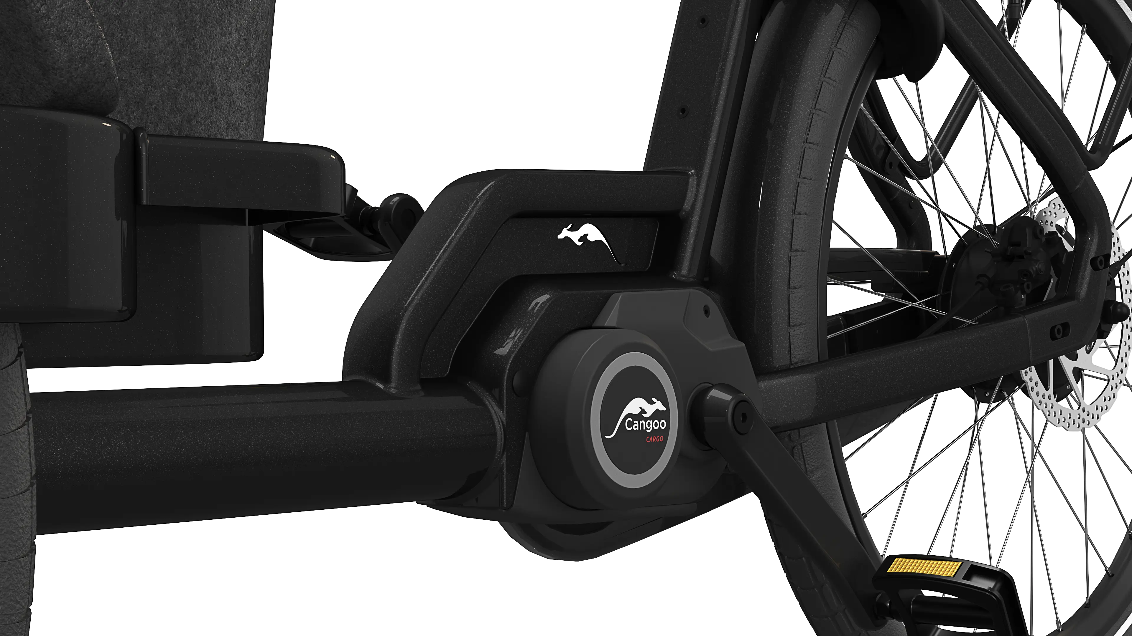 Cangoo Buckle Up – Elektrische Bakfiets met 3 Wielen – 250W Middenmotor – 13Ah Accu – Hydraulische Schijfremmen – 4 Kinderzitplaatsen - AE-trading