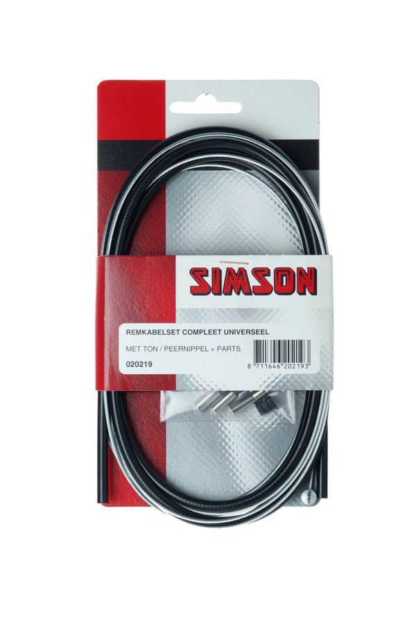 Simson Remkabelset compleet universeel zwart - AE-trading