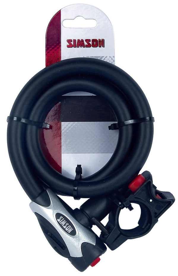 Simson Spiraalkabelslot '' Execellent'' , size L, 15 mmx100cm - AE-trading