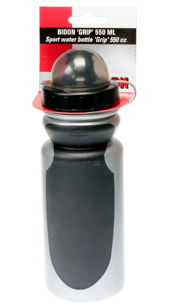 Simson bidon ''Grip'' , 550ml , zwart/grijs , incl. stofkap afneembaar - AE-trading