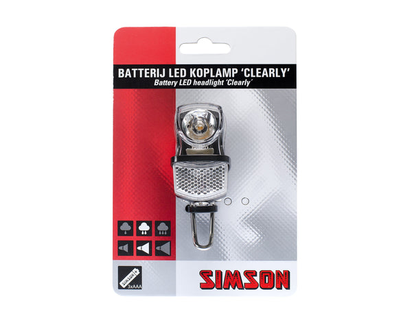 Simson Batterij Voorvork LED koplamp 'Clearly', 7 LUX - AE-trading