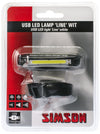 Simson USB Oplaadbare LED-fietslicht 'Line', 30 LUX AE-trading