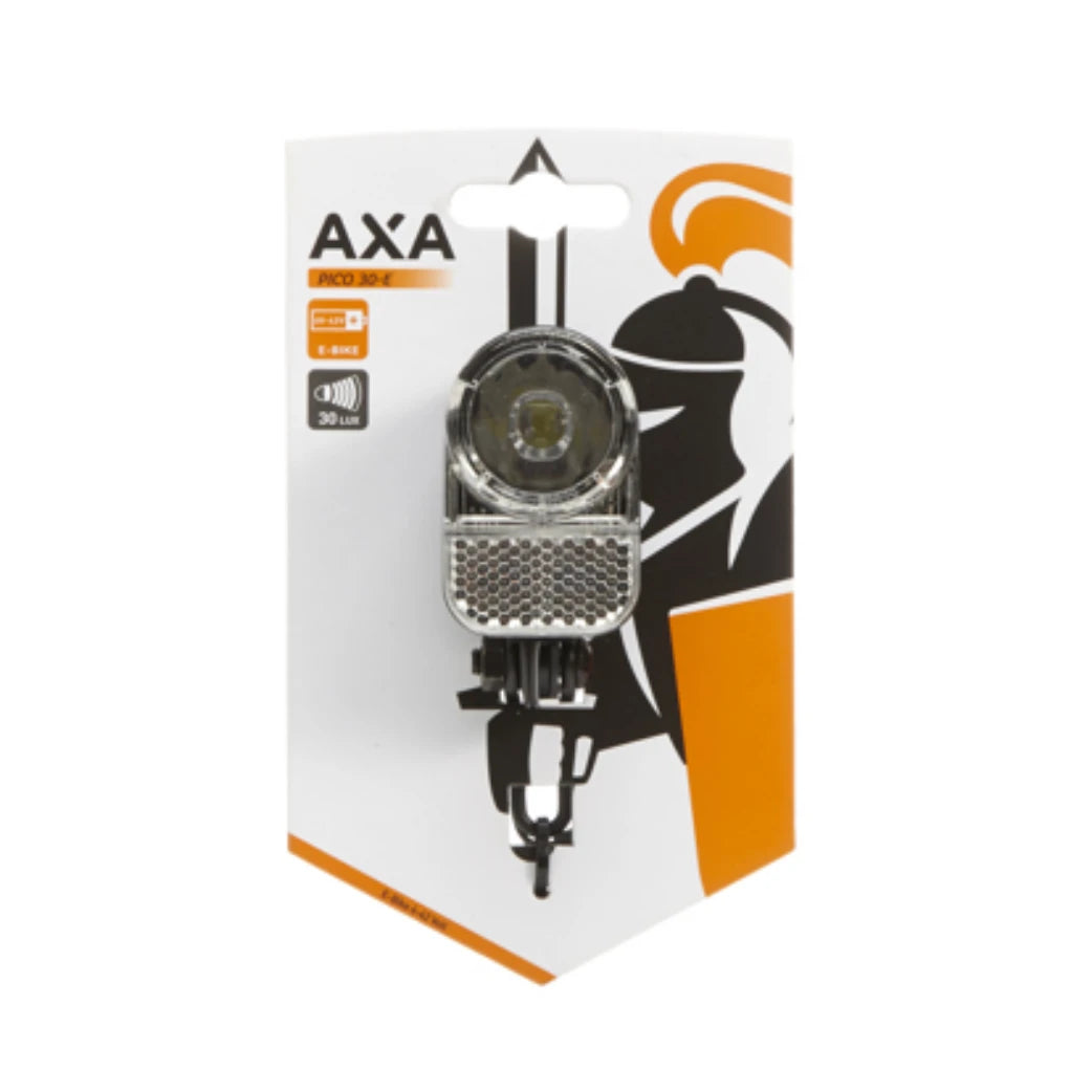 Axa Pico 30-E LED Koplamp, 30 lux, voor E-Bike batterij 6V-42V (hangverpakking) - AE-trading