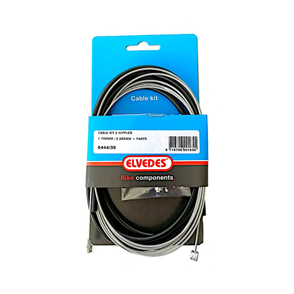 Elvedes kabel, achterrem, 2 nippels, zwart 1.65-2.0 M - AE-trading