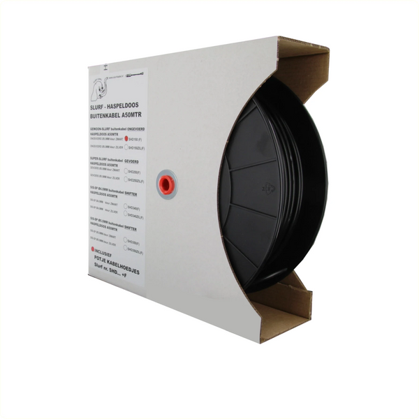Slurf rembuitenkabel 30m zwart, SHD 150 2,5x5,0 mm incl kabelhoedjes. Gewoon-Slurf Ongevoerd. passend in werkplaats kast - AE-trading