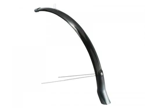 Eurofender Snello 28" voorspatbord, zwart, 46mm breed, compleet met bevestiging AE-trading