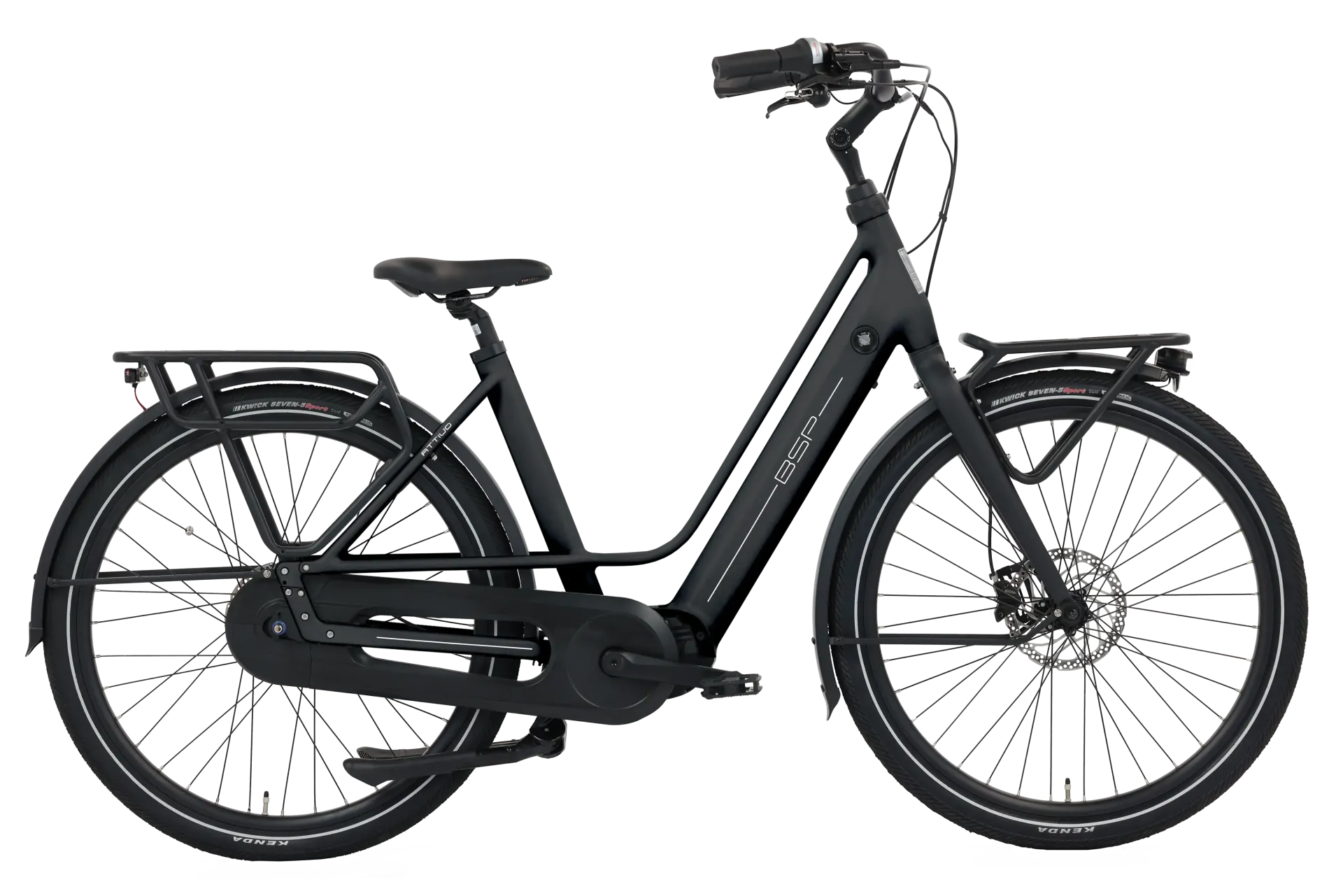 BSP Attivo Black Matt 48 cm – Elektrische Stadsfiets – Bafang M410 – 520 Wh - AE-trading