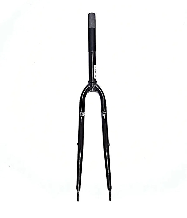 Voorvork 28 Hybride zwart met V-Brake nokken. 1 1/8 inch, balhoofdbuis 250mm. Schroefdraadlengte 145mm. - AE-trading