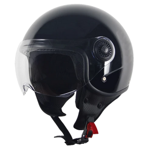 Helm Vito Jet Loreto Glans Zwart L - AE-trading