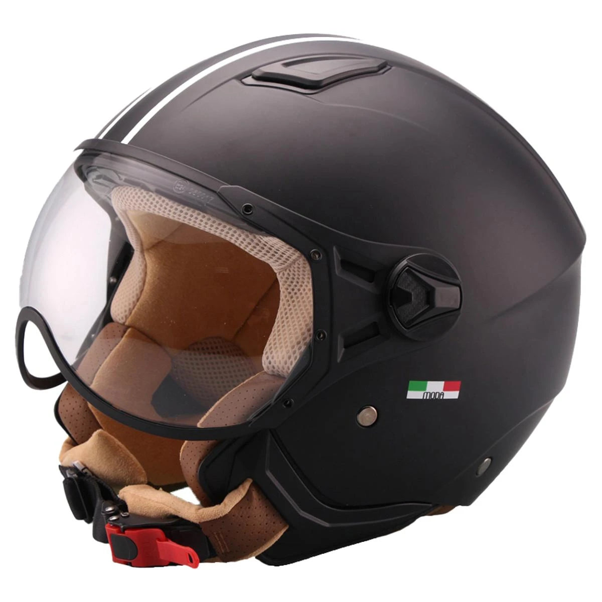 Helm Vito Jet Moda Mat Zwart Xs AE-trading