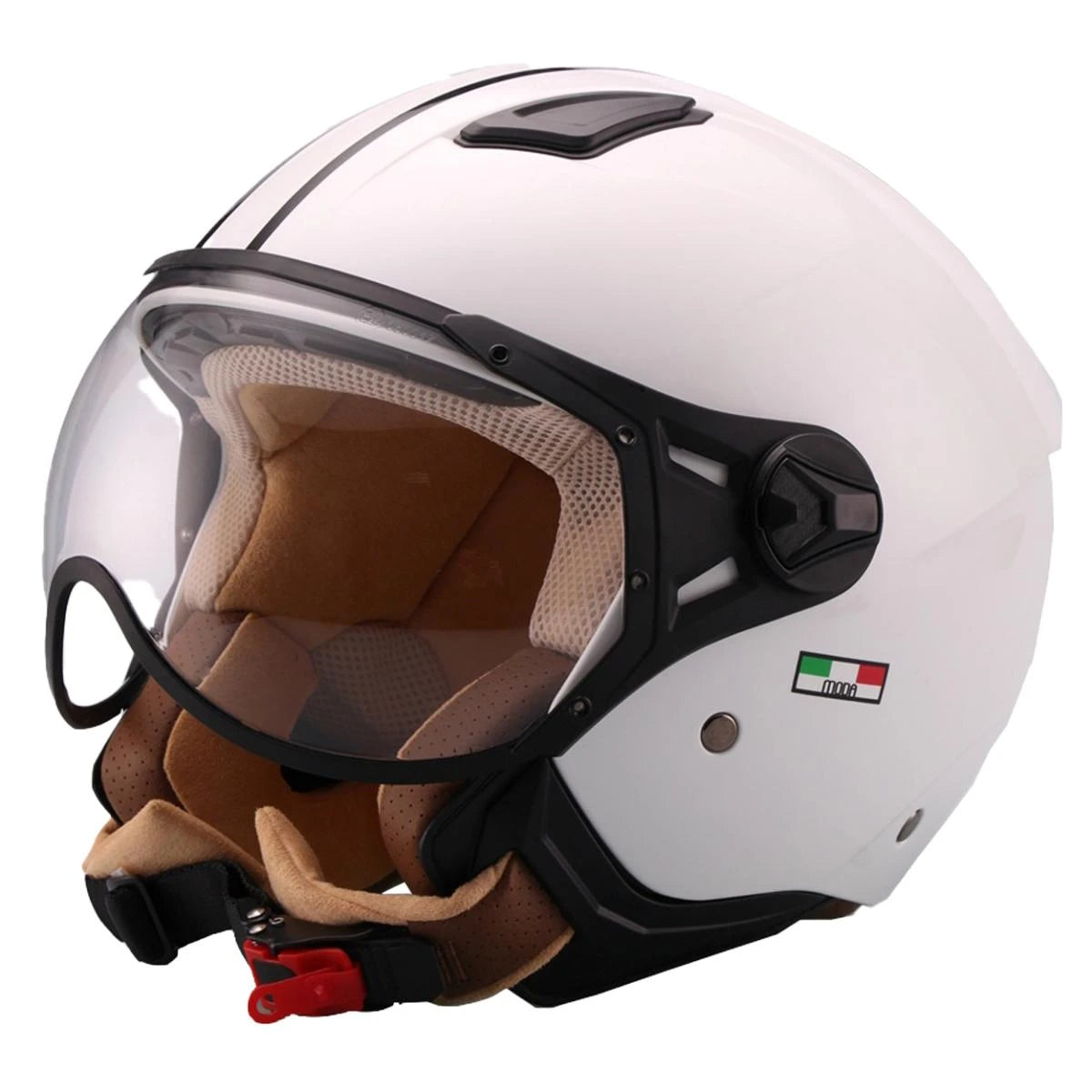 Helm Vito Jet Moda Glans Wit Xs AE-trading