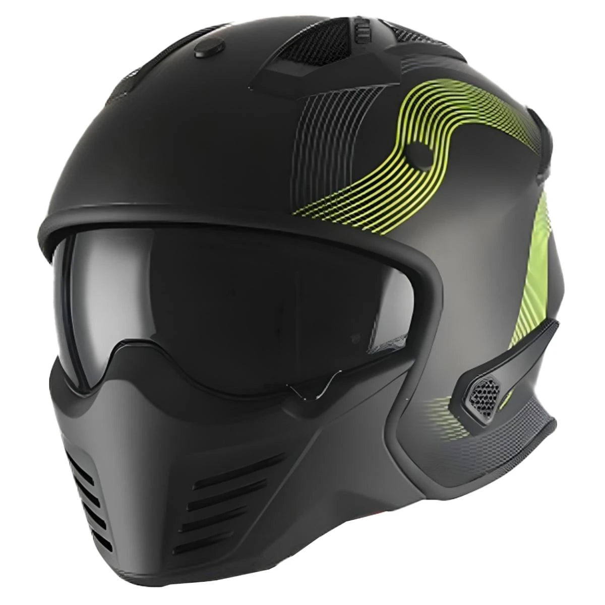 Helm Vito Bruzano Mat Zwart + Fluor Xxl (Netto Prijs) - AE-trading