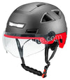 Helm Vito E Light Met Vizier Glans Zwart + Rood (Speed Pedelec) L/Xl (58 61 Cm) - AE-trading