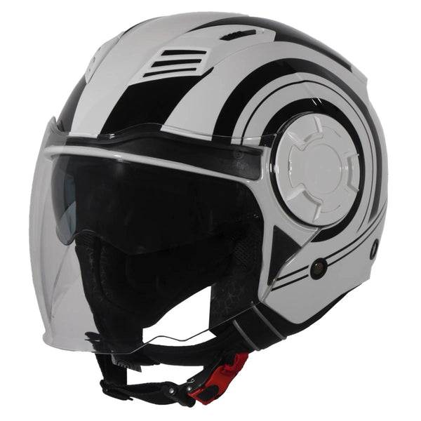 Helm Vito Jet Isola Glans Wit Black Xl (Netto Prijs) - AE-trading
