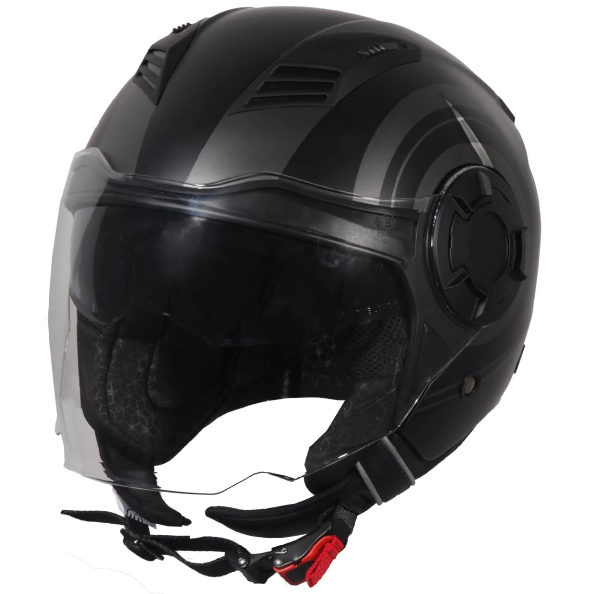 Helm Vito Jet Isola Mat Zwart Titanium L - AE-trading
