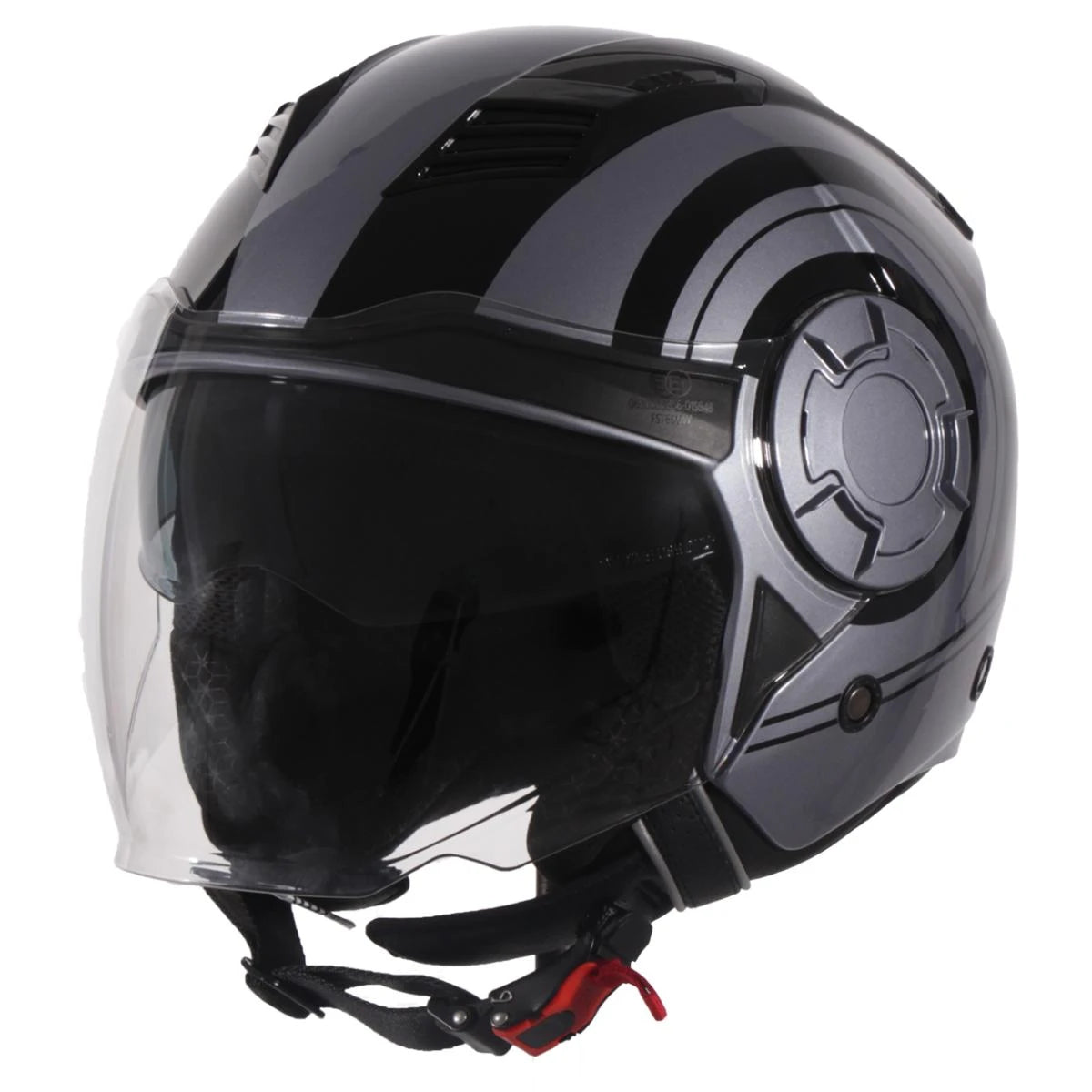 Helm Vito Jet Isola Glans Grijs Zwart Xs AE-trading