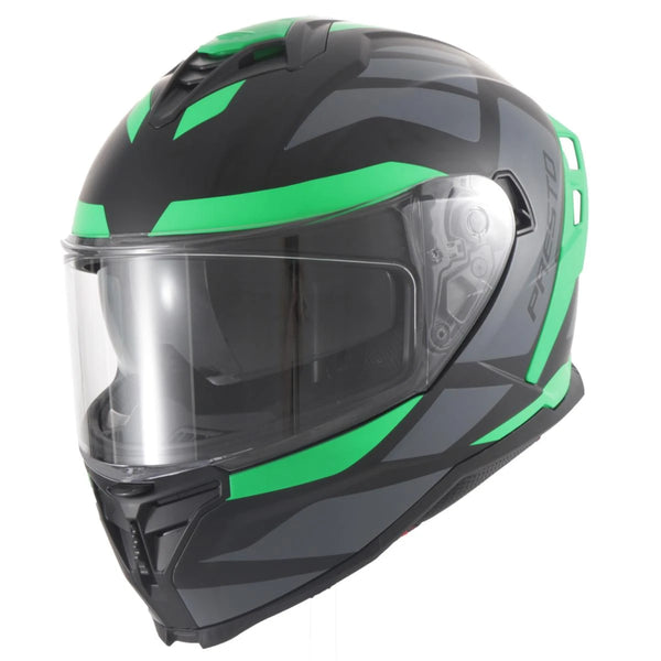Helm Vito Presto Integraal + Zonnevizier Mat Groen/Zwart Xl - AE-trading