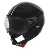 Helm Vito Jet Moda Glans Zwart + Zwarte Voering M - AE-trading