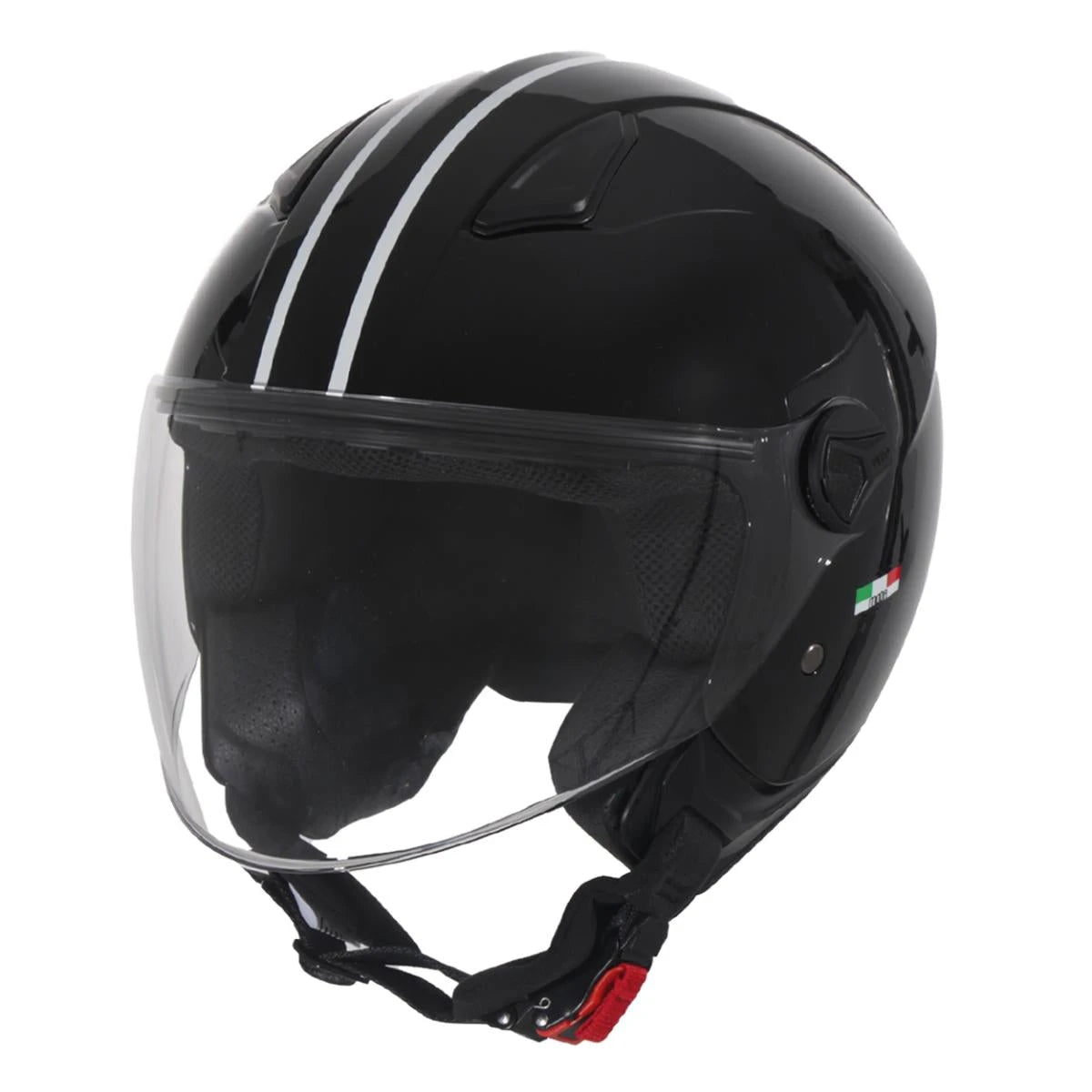 Kinderhelm Vito Jet Moda Bambino Glans Zwart Xxxxs (Ym) 49 Cm - AE-trading