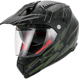 Helm Vito Crosshelm Met Vizier Molino Mat Zwart/Army Green L AE-trading