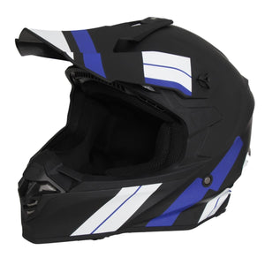 Helm Vito Crosshelm Tivoli Mat Zwart/Blauw/Wit S - AE-trading