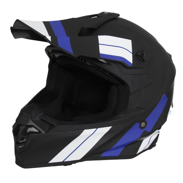 Helm Vito Crosshelm Tivoli Mat Zwart/Blauw/Wit Xl - AE-trading