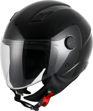 Helm Vito Jet Uno Glans Zwart M - AE-trading