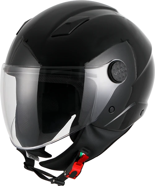 Helm Vito Jet Uno Glans Zwart M - AE-trading