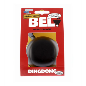 Stijlvolle Ding-Dong Fietsbel Merlot Zwart 80mm (Hangverpakking) AE-trading