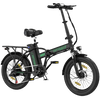 Hitway BK11 Fatbike 20 x 4.0 – Elektrische Vouwfiets – 250W motor- 25km/h - Zwart Groen AE-trading