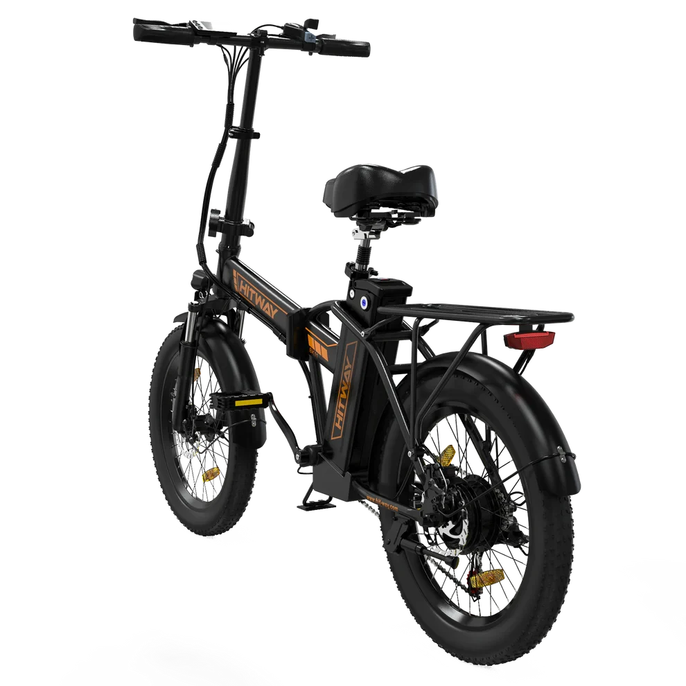 Hitway BK11 Fatbike 20 x 4.0 – Elektrische Vouwfiets – 250W motor- 25km/h - Zwart Oranje AE-trading