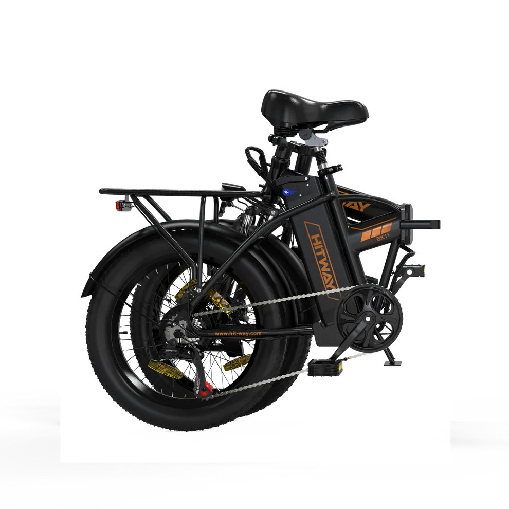 Hitway BK11 Fatbike 20 x 4.0 – Elektrische Vouwfiets – 250W motor- 25km/h - Zwart Oranje AE-trading