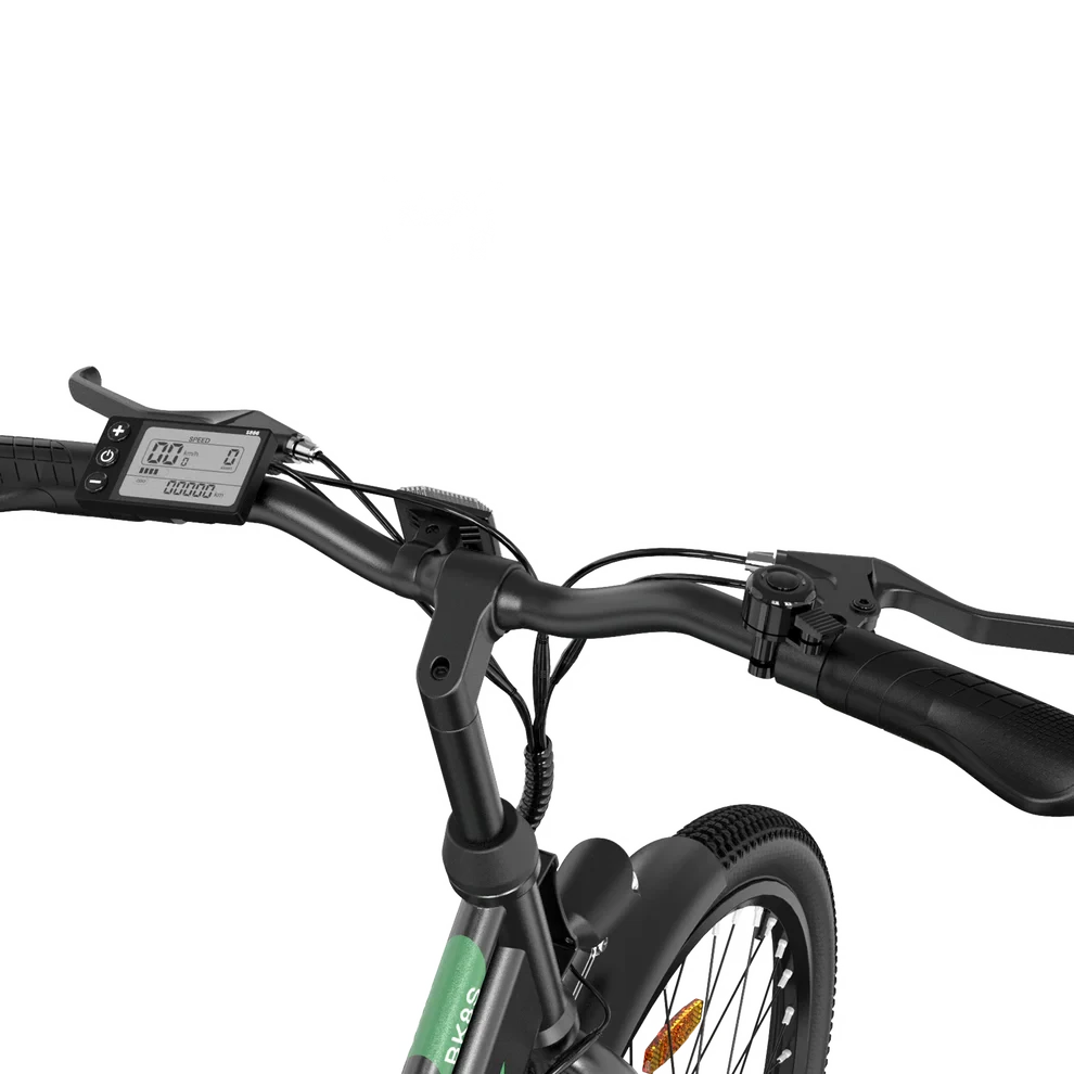 Hitway BK8S Elektrische Fiets 26 Inch 2,45" City E-bike Zwart Groen AE-trading