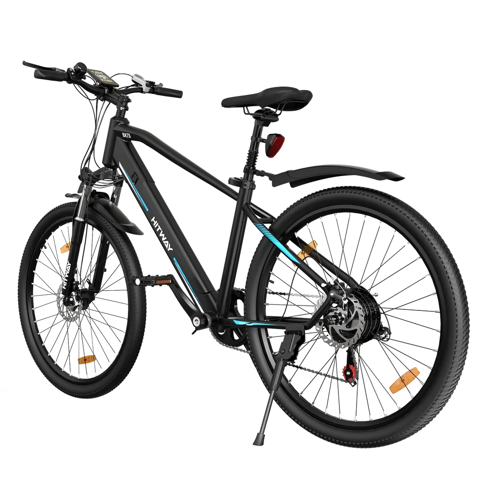 Hitway BK7S - Elektrische Fiets - Mountain Bike - Off-Road E-bike - 250W Motor  12 Ah - Zwart met blauw AE-trading