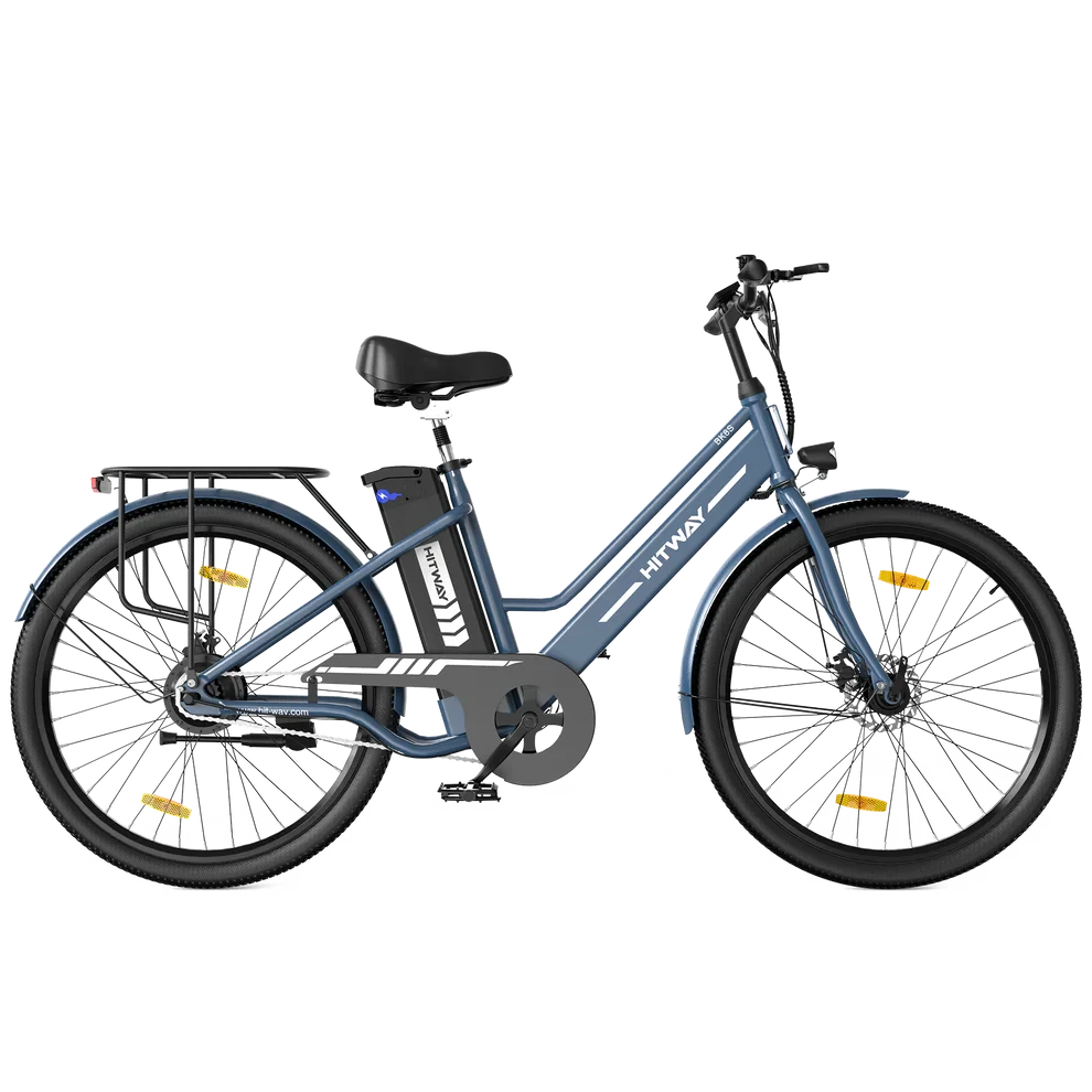 Hitway BK8S Elektrische Fiets 26 Inch 2,45" City E-bike Blauw AE-trading