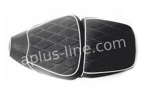 2 Delig Zadel Vx 50 / Look A Like Lx/S Zwart Ruit Motief - AE-trading