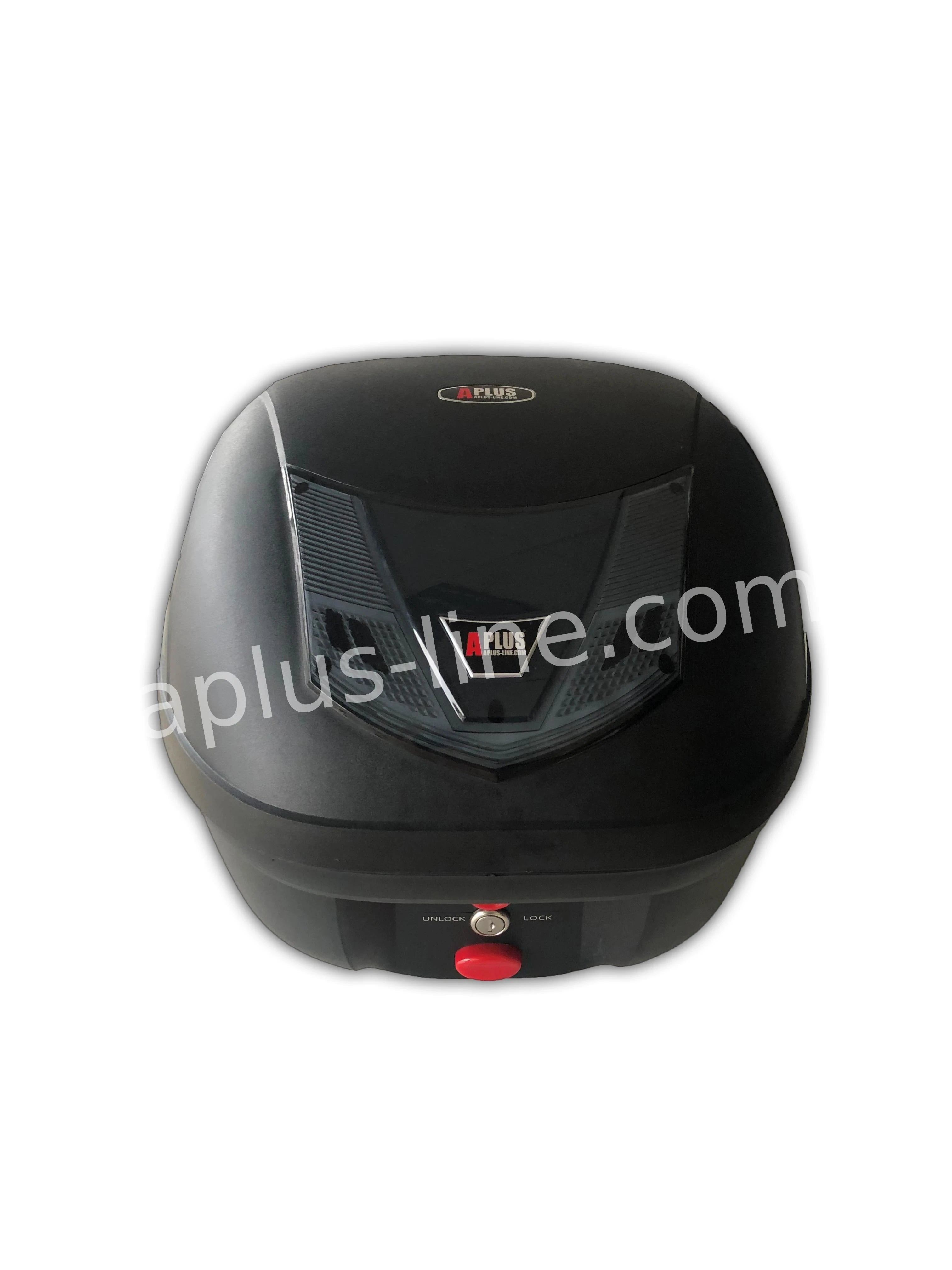 Topkoffer Aplus Deluxe 28 Liter Glans Zwarte Lens - AE-trading