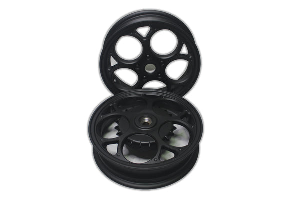 Velgen Set Aplus (Voor + Achter) Passend Op Vespa Primavera/Sprint Matt Black Edition Netto Prijs - AE-trading