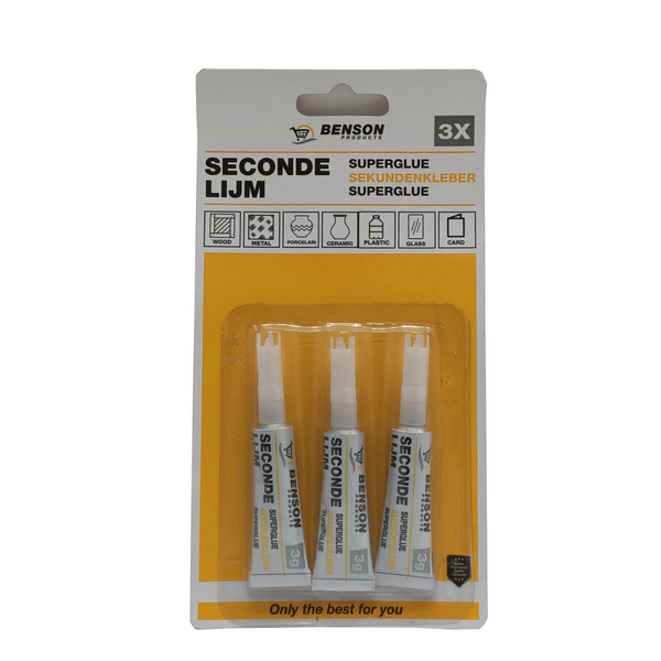 Secondenlijm 3 tubes - AE-trading