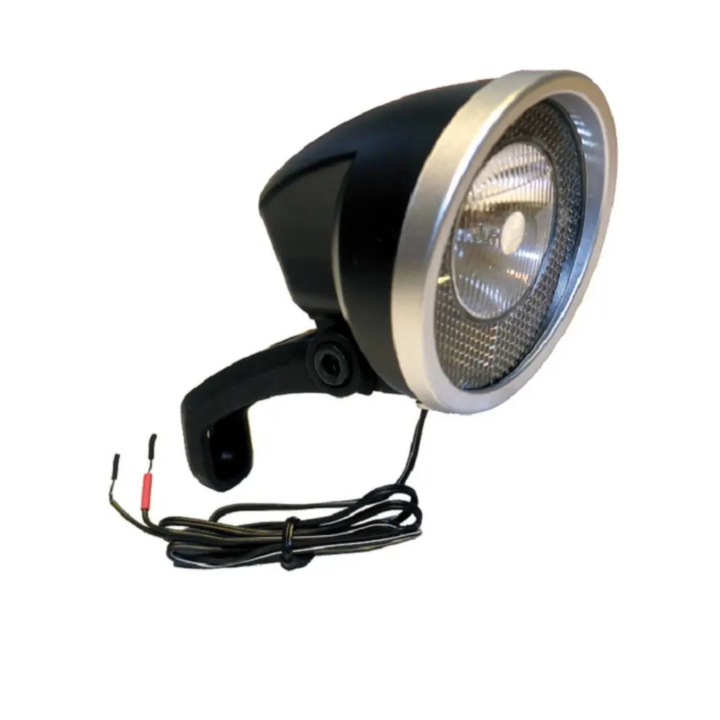 Slimme Halogeen Fietskoplamp met Aan/Uit Schakelaar, 6V/2,4W, Inclusief Snoer en Voorreflector, Voor Naafdynamo (Hangverpakking) AE-trading