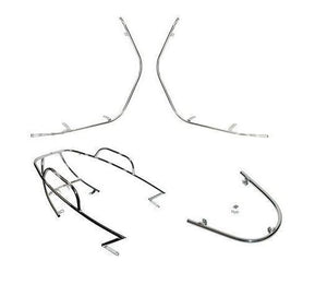 Beugelset Chroom Lux/ Vx50 / Napoli Spatbord / Achtervalbeugel / Voorvalbeugel - AE-trading